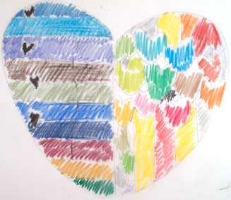 dessin michel ducruet, les coeurs, heart's drawing, circa 1980