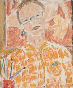 michel ducruet, autoportrait, self portrait circa 1975.