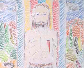 dessin michel ducruet, Christ