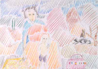 dessin michel ducruet, enfance du Christ, Christ childness