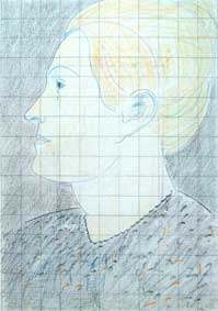 dessin michel ducruet, portrait de Catherine Ducruet