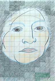 dessin michel ducruet, portrait de Catherine Ducruet, 1980