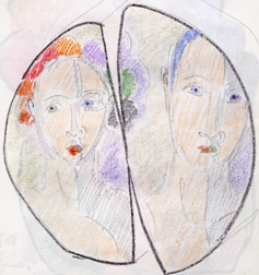 visages de fin du monde. dessin michel ducruet.