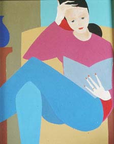 Marie-claude Dana, Saint-Mards-de-Fresne, 1975, huile sur bois