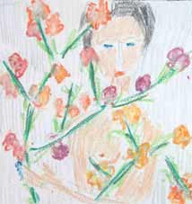 michel ducruet. nu avec fleurs, flowered nude circa1970