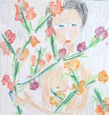 michel ducruet. nu avec fleurs, flowered nude circa1970