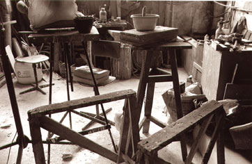 atelier de sculpture Robert Granai, sellettes
