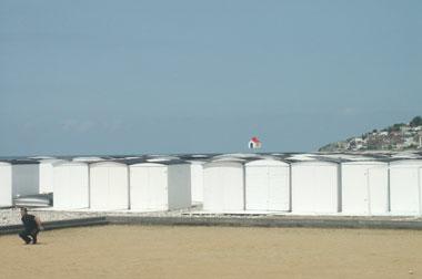 cabines de bain. Le Havre. photo michel ducruet.