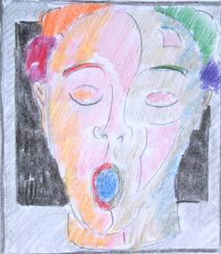 michel ducruet. choriste. crayon de couleur