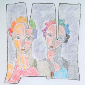 dessin ducruet, jumelles, twin