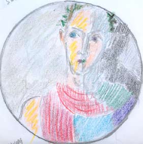 michel ducruet. Titus. crayons de couleur.