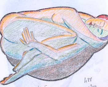 michel ducruet. pose nue. crayons de couleur.4