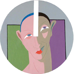 mtronome. tableau rond. michel ducruet . verneusses.