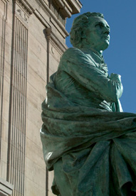 le havre. statue de casimir prier. photo michel ducruet.