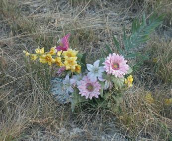 Valdrme. fleurs du cimetire. photo michel ducruet