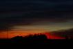 Verneusses. crpuscule avec ciel rouge. photo michel ducruet